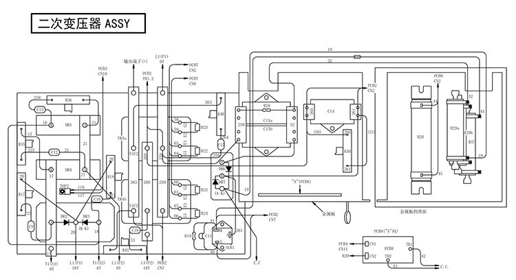 OTC AVP360 二次变压器 ASSY 零部件分解图