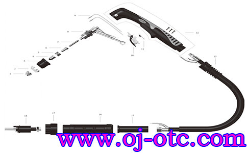 OTC CT-75/CT-80 等离子割枪全枪分解图