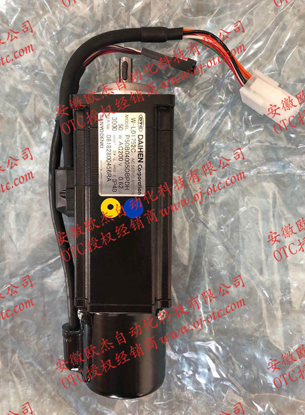OTC Daihen W-L01752 标签特写 OTC Daihen W-L01752 电机标签