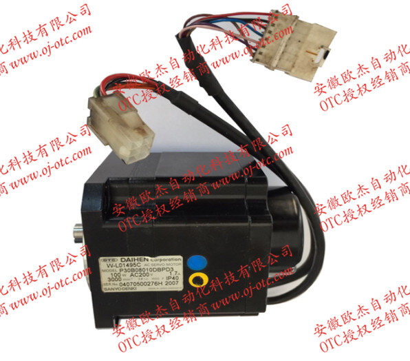OTC Daihen W-L01495 标签特写 OTC Daihen W-L01495 电机标签