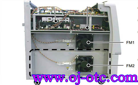 OTC M350L 焊机左侧风机位置 FM1 FM2 对应 100-1429